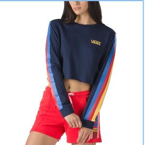 VANS LONG SLEEVE CROP TEE NWT